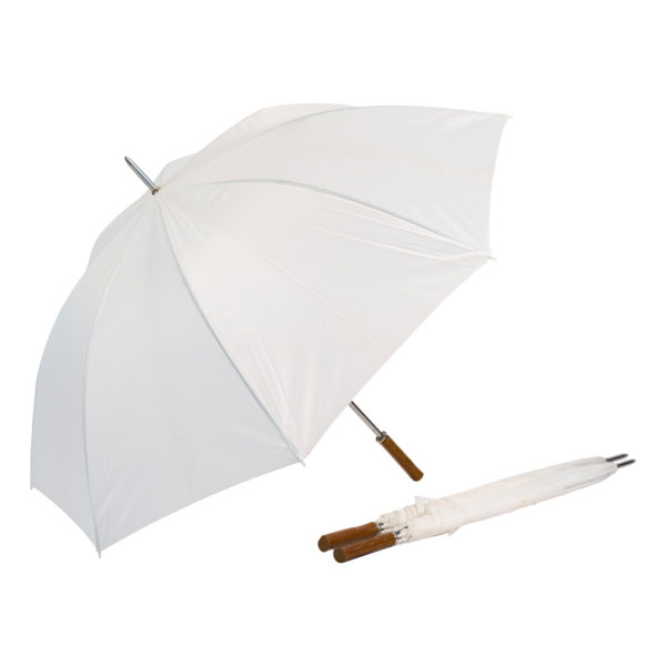 big white umbrellas for weddings